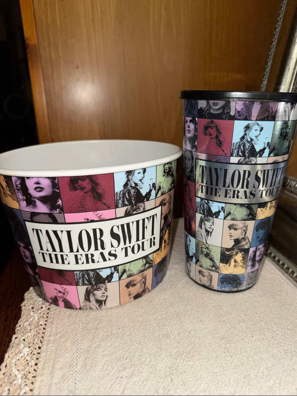 Taylor Swift The Eras Tour Plastic Souvenir Popcorn Bucket & Plastic Drink Cup